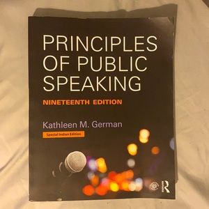 Principles Of Public Speaking (nineteenth edition)